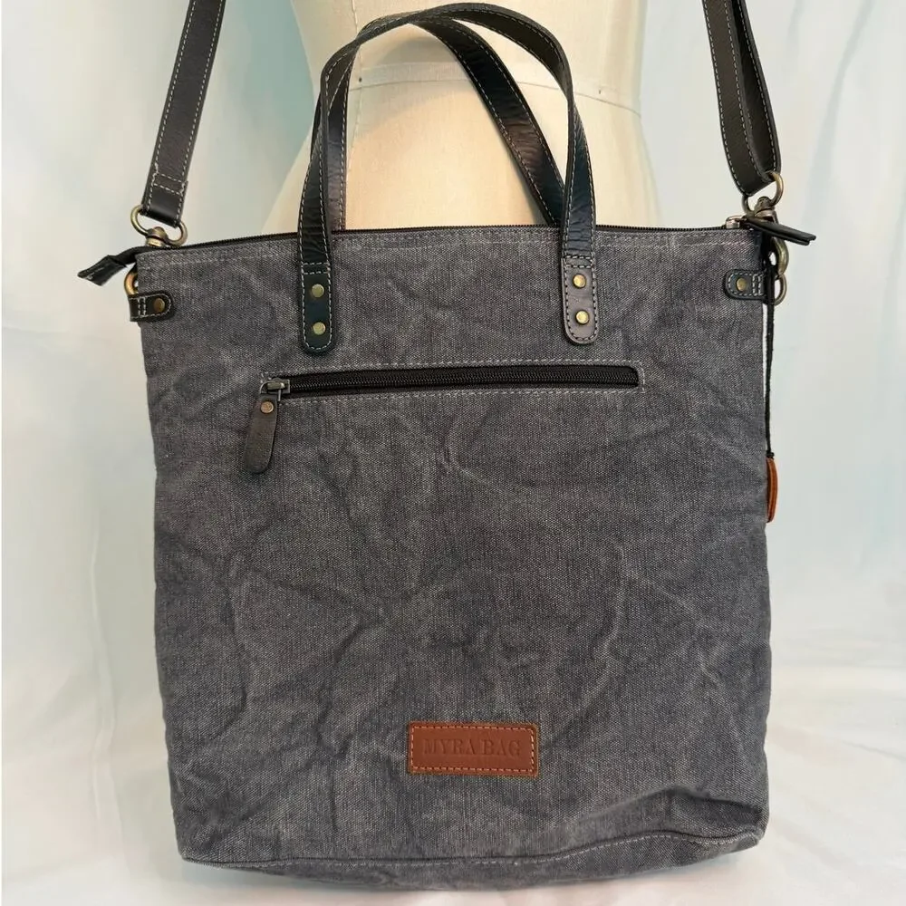 Myra‎ Bag Floral Canvas Tote Crossbody Bag Boho Handbag
